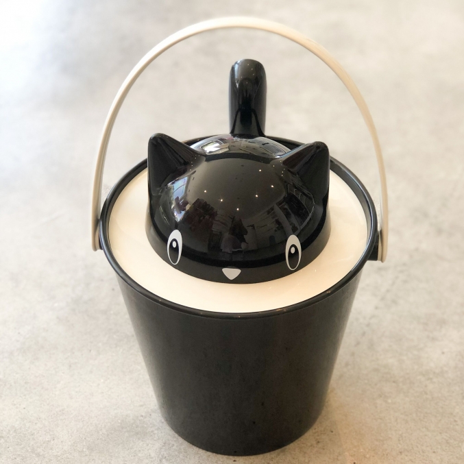 Recipiente para alimentação gato - Crick Preto / Preto