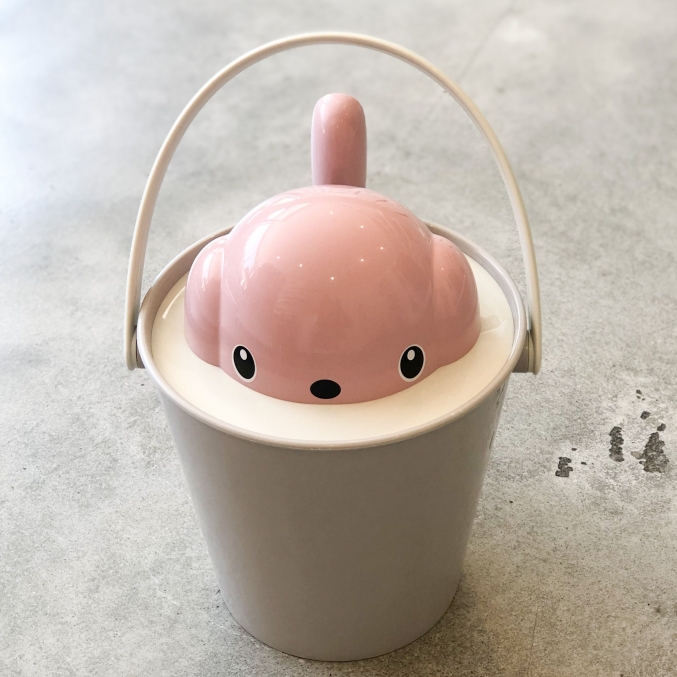 Recipiente para alimentação cão - Crock Cinza/Rosa